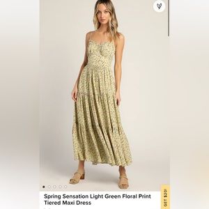 Lulus Floral Print Maxi Dress